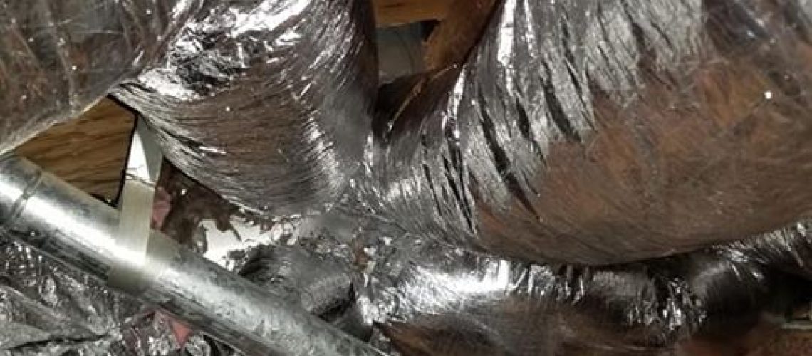 This is what the inside of your attic looks Pretty gross right Ductwork sealed…